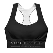 MOB Classic BLK Longline sports bra Series - Moblifestyle Mindset of a Billionaire